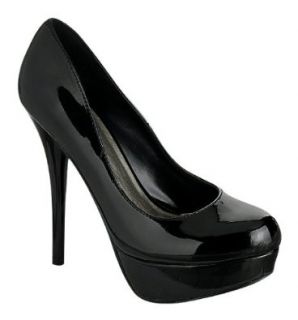 Jones By Delicious Platform Stiletto High heel Dress Pumps in Black Patent Shoes