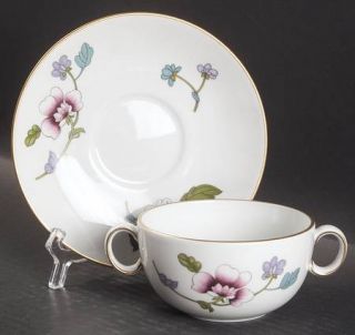 Royal Worcester Astley (Oven To Table) Flat Cream Soup Bowl & Saucer Set, Fine C