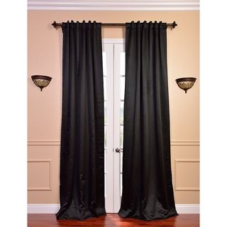 Jet Black Blackout Curtain Panel Pair