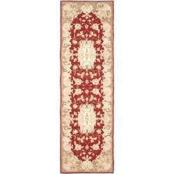 Simply Clean Aubusson Hand hooked Rust/ Sage Rug (2 6 X 10)