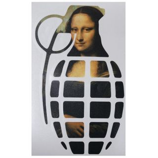 Grenade 8.5in Die Cut Sticker Mona Lisa