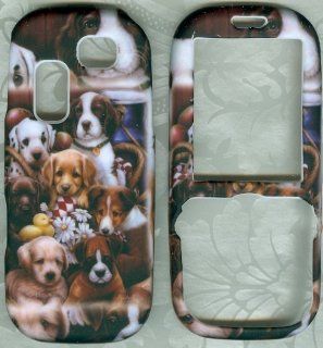 Cute Puppies T404g Hard Faceplate Cover Phone Case for Samsung Gravity 2 T469 Sgh t404g Cell Phones & Accessories