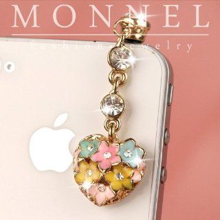 Ip399 Cute Heart Love Flowers Dust Proof Phone Plug Cover Charm for Cell Phone Cell Phones & Accessories