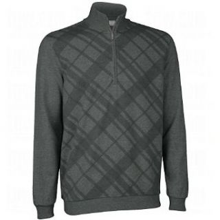 Ashworth Golf French Terry Print Pullover Dark Grey Clothing