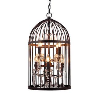 bronze eight light birdcage chandelier by out there interiors
