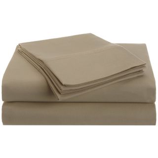 Home City Inc. Microfiber Solid Plain 100 percent Wrinkle free Sheet Set Tan Size Twin