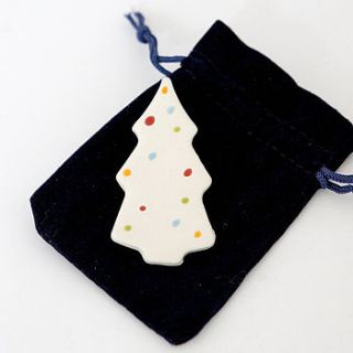 christmas tree gift brooch by badgers badgers