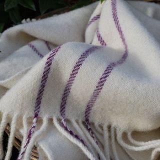 woven welsh wool blanket by damson & slate
