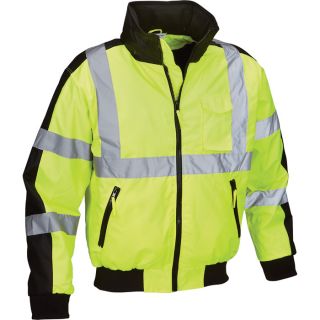 Utility Pro Waterproof Class 3 High-Visibility 3-Season Jacket with Teflon — Lime/Black  Safety Jackets
