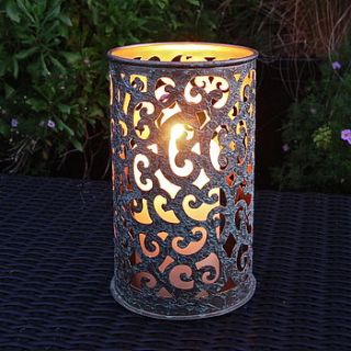 verdigris latticework lantern by london garden trading
