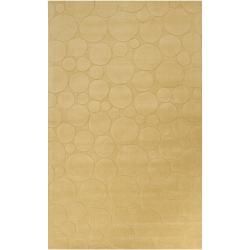 Candice Olsonloomed Gold Scrumptious Geometric Circles Wool Rug (5 X 8)