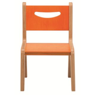 Whitney Plus 10 Birchwood Classroom Chair CR2510 Seat Color Hot Pumpkin