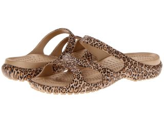 Crocs Meleen Leopard Womens Sandals (Gold)