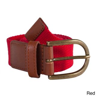 American Apparel American Apparel Unisex Spun Poly web Leather Belt Red Size Large