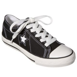 Kids Converse One Star Canvas Oxford Shoe   Black 3.5