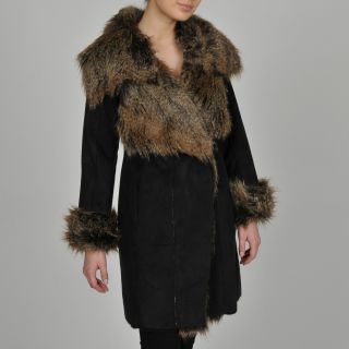 Regent Womens 3/4 length Faux Fur Shearling Jacket