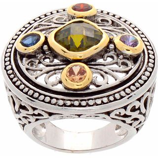 Nexte Jewelry Multi color Stone Filigree Ring NEXTE Jewelry Cubic Zirconia Earrings