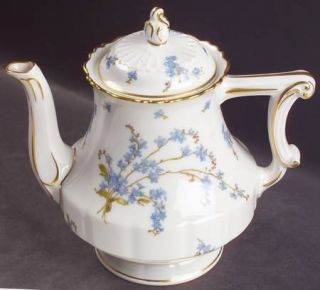 Haviland Montmery (Forget Me Nots) Teapot & Lid, Fine China Dinnerware   H&Co,Bl