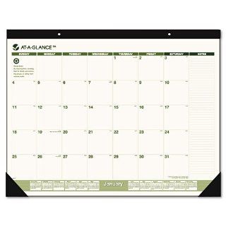 At A Glance Recycled Monthly Two Color Desk Pad Calendar, 2010 Edition, 12 Month, 22 x 17 Inches, Green Living (SK32G 00)  Office Calendar Refills 