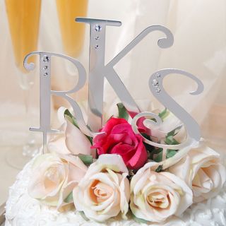 Lettered Crystal Cake Toppers