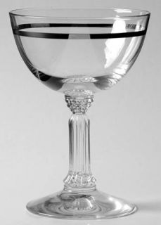 Fostoria Reflection Liquor Cocktail   Stem #6033,         Platinum Band #625