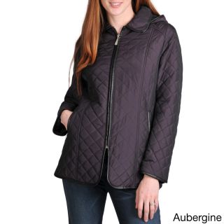 Nuage Womens Geneva Quilted Jacket With Front Zip And Removable Hood