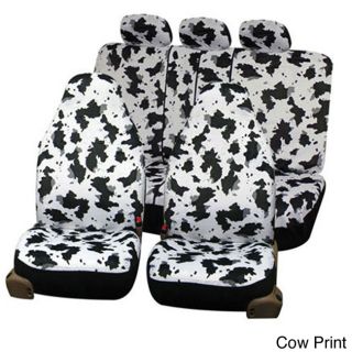 Fh Group Animal Print Velour Airbag Compatible   Split Rear Seat Covers