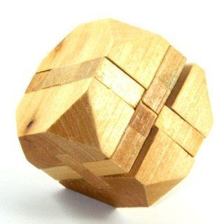 Solid Wood IQ Magic Cube Puzzle Educational Game Brain Teaser Puzzles Kids Toys MY 1853