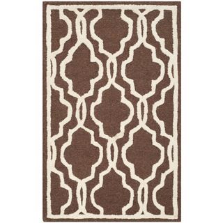 Safavieh Handmade Cambridge Moroccan Dark Brown Wool Oriental Rug (3 X 5)