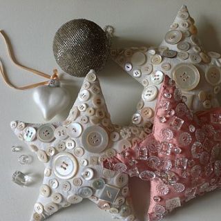 handmade vintage linen christmas tree star by olive archer