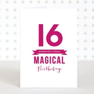 'magical 16' birthday card by doodlelove