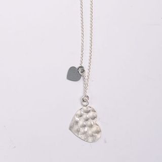 silver & black heart necklace by rochelle shepherd jewels