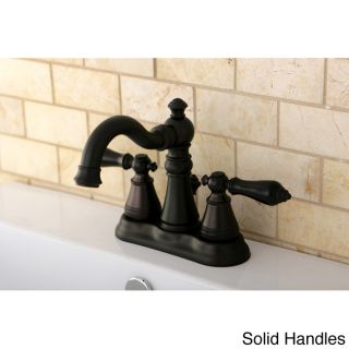 Transitional Double handle Oil Rubbed Bronze Bathroom Faucet
