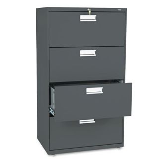 Hon 600 Series 30 inch Wide 4 drawer Lateral File Charcoal Cabinet