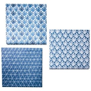 Geometric Canvas 3 Pack   Blue 8x8