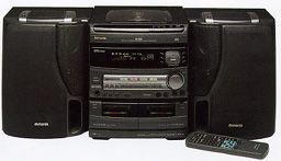 Aiwa NSX V8000 Mini Audio System w/ 4 Way FrontSpeakers —