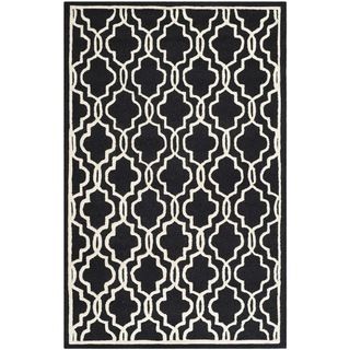 Safavieh Handmade Cambridge Moroccan Indoor Black Wool Rug (5 X 8)