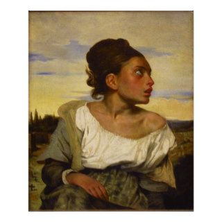 Orphan Girl at the Cemetery by Eugene Delacroix Print