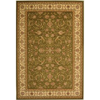 Lyndhurst Collection Traditional Sage/ivory Rug (53 X 76)