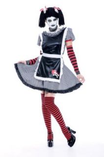 Paper Magic Women's Gothic Rag Doll 3 Costume, Black, One Size Clothing