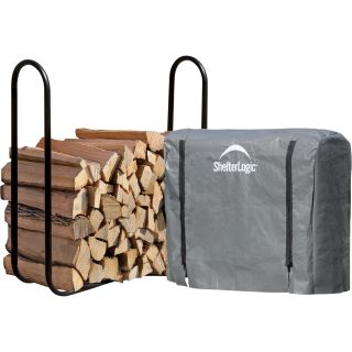 ShelterLogic Firewood Rack and Cover — 4Ft.L, 1/4-Cord Capacity, Model# 90463  Wood Storage