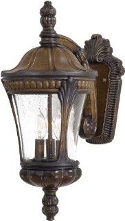 The Great Outdoors 9142 407 3 Light 20.25" Height Outdoor Wall Sconce in Prussian Gold from the Kent Place C, Prussian Gold   Wall Porch Lights  