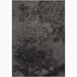 Handwoven Gray/brown Mandara Shag Rug (5 X 76)