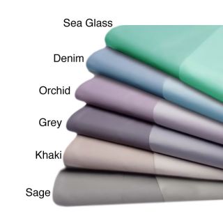 Grace Home Fashions, Llc Reversible 600 Thread Count Sheet Set Green Size Queen