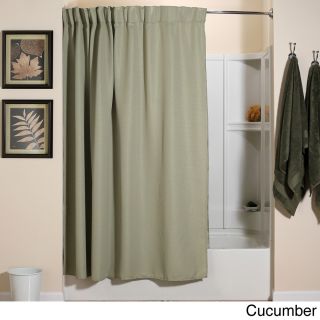 Aulaea Infinity Collection Shower Curtain With Integrated Hooks And Matching Liner