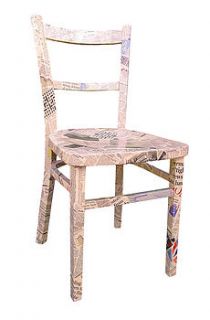 you choose the newspaper reclaimed chair by bombus