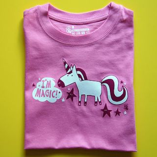 child's magic unicorn t shirt by tee and toast