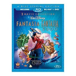 Disney Fantasia 4 Disc Combo Pack Blu ray (Fantasia BD & DVD and Fantasia 2000 BD & DVD) Toys & Games