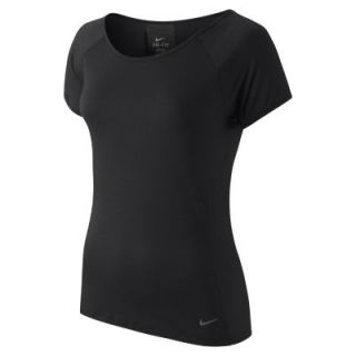 Nike Lux Short Sleeve Womens Running Shirt   Black
