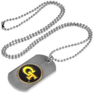 Georgia Tech Yellow Jackets Dog Tag Necklace  Sports Fan Necklaces  Sports & Outdoors